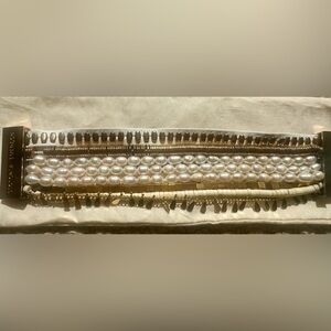 Victoria Emerson Gold & Pearl Stacked bracelet